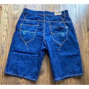 VTG Rocawear Jean Shorts Mens Size 40 (fits 38) Baggy Y2K Blue Denim Hip Hop